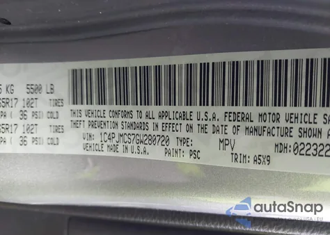 2016 Jeep Cherokee Latitude from USA, damaged, VIN 1C4PJMCS7GW280720